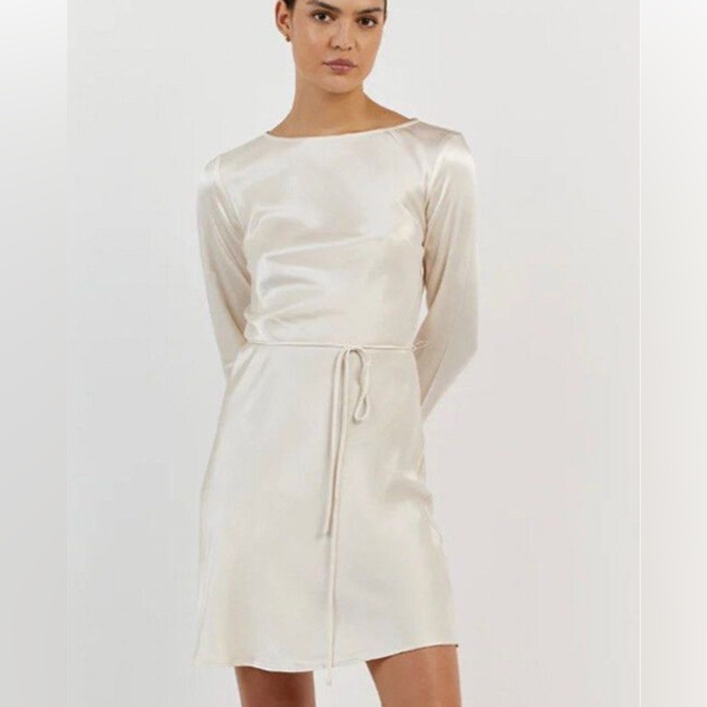 CHARLI PEARL SATIN SLIP MINI